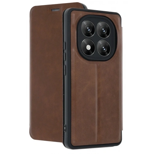 Mey İthalat®   Redmi Note 14 Pro 5G Kılıf Flip Cover - Taba