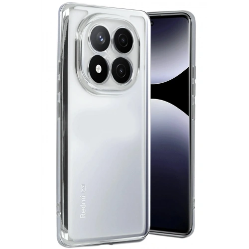 Mey İthalat®   Redmi Note 14 Pro 5G Kılıf  Lensli Silikon - Gümüş