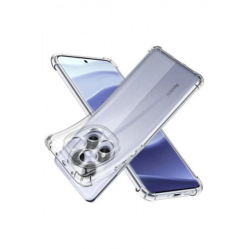 Mey İthalat®   Redmi Note 14 Pro 5G Kılıf Lüx Şeffaf Silikon