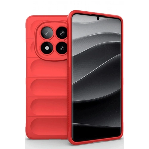 Mey İthalat®   Redmi Note 14 Pro 5G Kılıf Optimum Silikon - Kırmızı