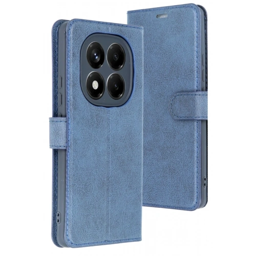 Mey İthalat®   Redmi Note 14 Pro 5G Kılıf Trend S Plus Kapaklı Kılıf - Lacivert