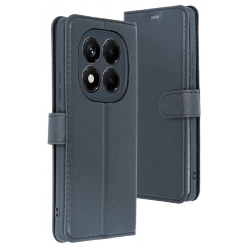 Mey İthalat®   Redmi Note 14 Pro 5G Kılıf Trend S Plus Kapaklı Kılıf - Siyah