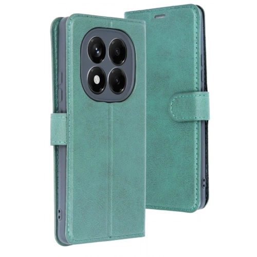 Mey İthalat®   Redmi Note 14 Pro 5G Kılıf Trend S Plus Kapaklı Kılıf - Yeşil