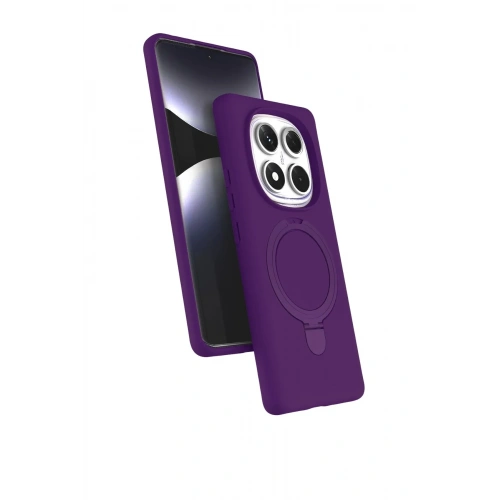 Mey İthalat®   Redmi Note 14 Pro 5G Regal Magsafe Standlı Kapak - Derin Mor