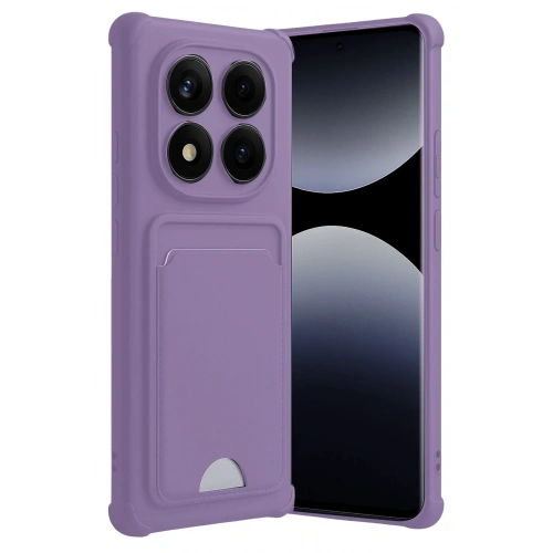 Mey İthalat®   Redmi Note 14 Pro Plus Kelvin Kartvizitli Silikon - Lila