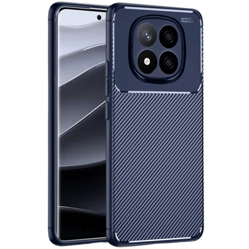 Mey İthalat®   Redmi Note 14 Pro Plus Kılıf Auto Focus Karbon Kapak - Lacivert