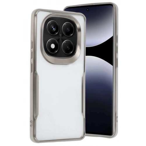 Mey İthalat®   Redmi Note 14 Pro Plus Kılıf Boyi Silikon Kapak - Titan Gri