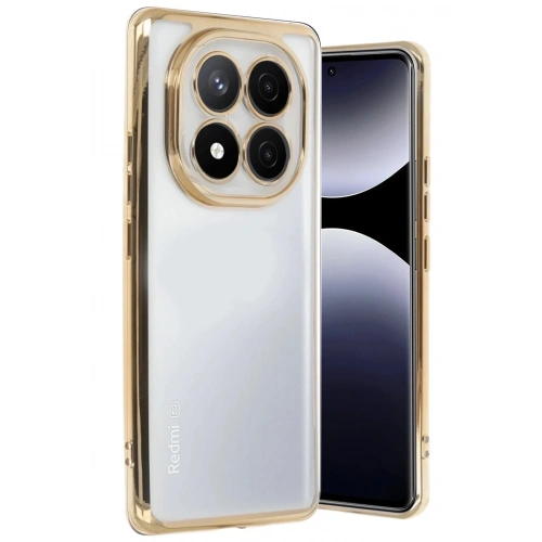 Mey İthalat®   Redmi Note 14 Pro Plus Kılıf  Lensli Silikon - Gold
