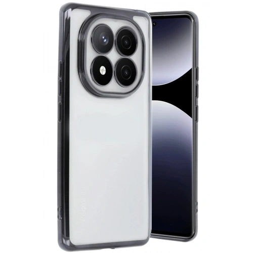 Mey İthalat®   Redmi Note 14 Pro Plus Kılıf  Lensli Silikon - Siyah