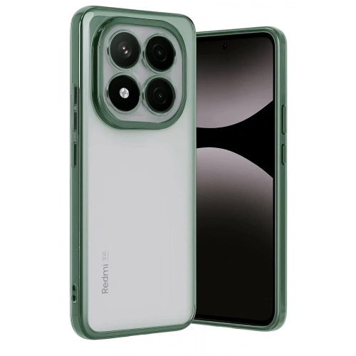 Mey İthalat®   Redmi Note 14 Pro Plus Kılıf  Lensli Silikon - Yeşil