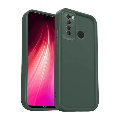 Mey İthalat®   Redmi Note 8 Kılıf Viera Silikon - Koyu Yeşil