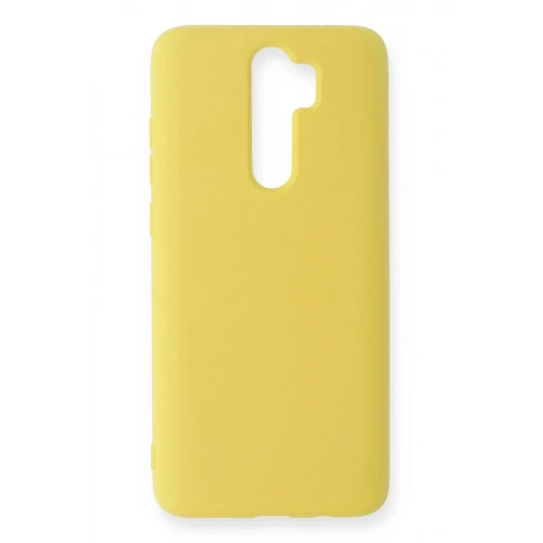 Mey İthalat®   Redmi Note 8 Pro Kılıf Nano içi Kadife Silikon - Sarı