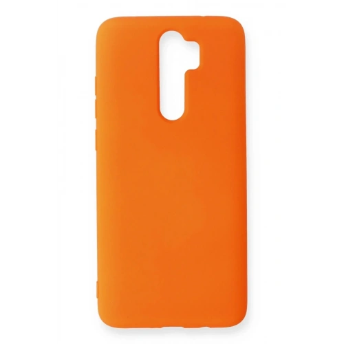 Mey İthalat®   Redmi Note 8 Pro Kılıf Nano içi Kadife Silikon - Turuncu