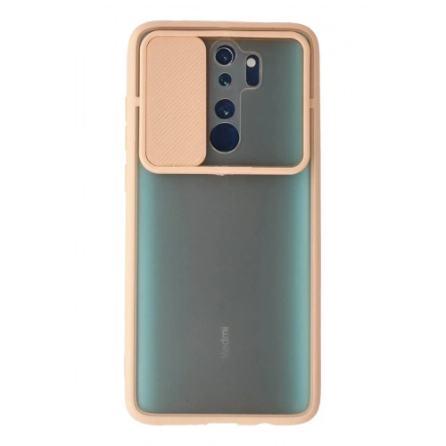 Mey İthalat®   Redmi Note 8 Pro Kılıf Palm Buzlu Kamera Sürgülü Silikon - Pembe