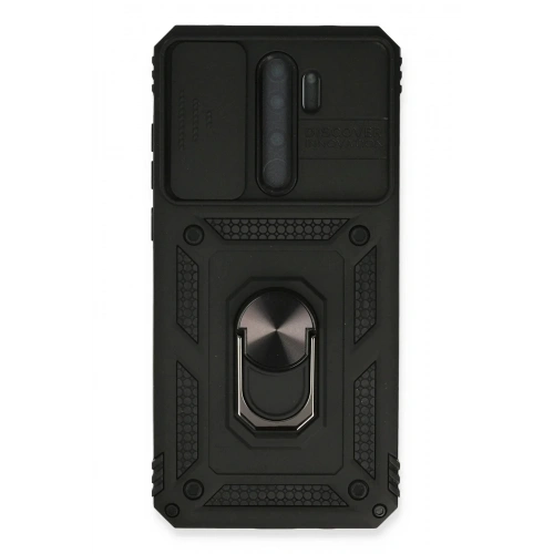 Mey İthalat®   Redmi Note 8 Pro Kılıf Pars Lens Yüzüklü Silikon - Siyah