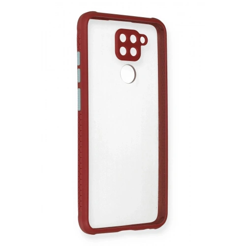 Mey İthalat®   Redmi Note 9 Kılıf Miami Şeffaf Silikon - Fuşya