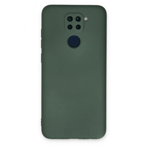 Mey İthalat®   Redmi Note 9 Kılıf Nano içi Kadife Silikon - Koyu Yeşil