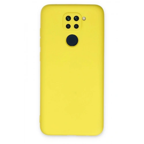 Mey İthalat®   Redmi Note 9 Kılıf Nano içi Kadife Silikon - Sarı