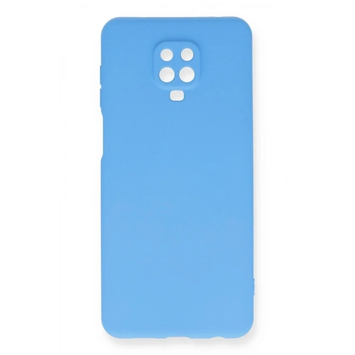 Mey İthalat®   Redmi Note 9 Pro Kılıf Nano içi Kadife Silikon - Mavi