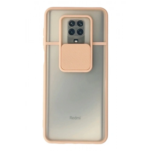 Mey İthalat®   Redmi Note 9 Pro Kılıf Palm Buzlu Kamera Sürgülü Silikon - Pembe