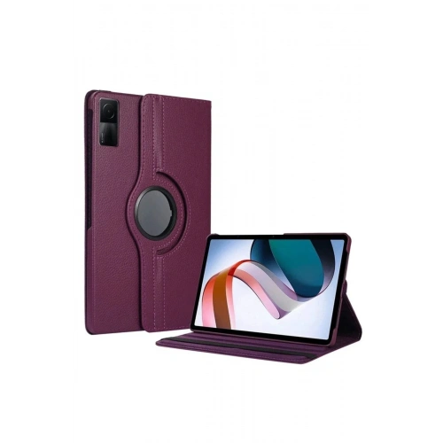 Mey İthalat®   Redmi Pad SE 4G Kılıf 360 Tablet Deri Kılıf - Mürdüm