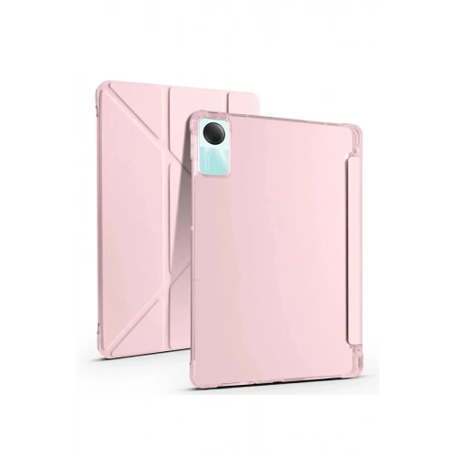 Mey İthalat®   Redmi Pad SE 4G Kılıf Kalemlikli Mars Tablet Kılıfı - Rose Gold