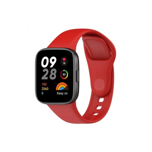 Mey İthalat®   Redmi Watch 3 Klasik Kordon - Kırmızı