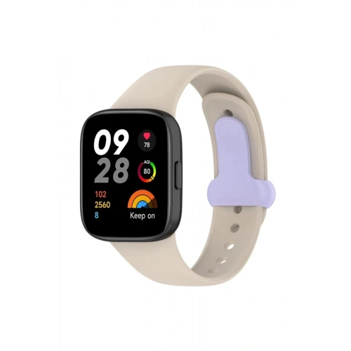 Mey İthalat®   Redmi Watch 3 Origin Silikon Kordon - Bej