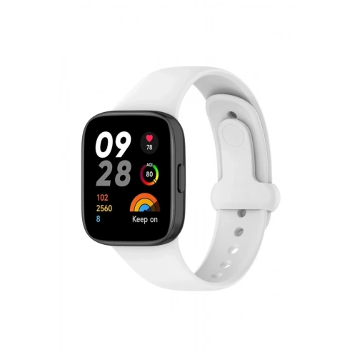 Mey İthalat®   Redmi Watch 3 Origin Silikon Kordon - Beyaz