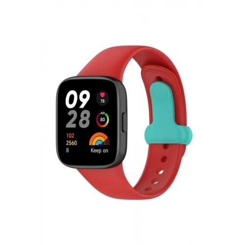 Mey İthalat®   Redmi Watch 3 Origin Silikon Kordon - Kırmızı