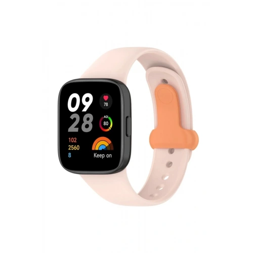 Mey İthalat®   Redmi Watch 3 Origin Silikon Kordon - Pudra