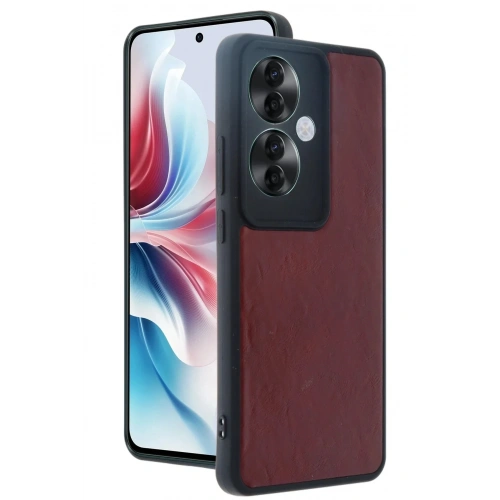 Mey İthalat®   Reno 11F Kılıf Aras Deri Kapak - Bordo
