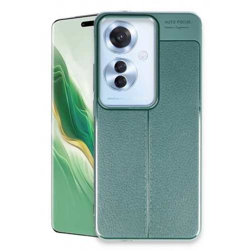Mey İthalat®   Reno 11F Kılıf Auto Focus Kapak - Koyu Yeşil