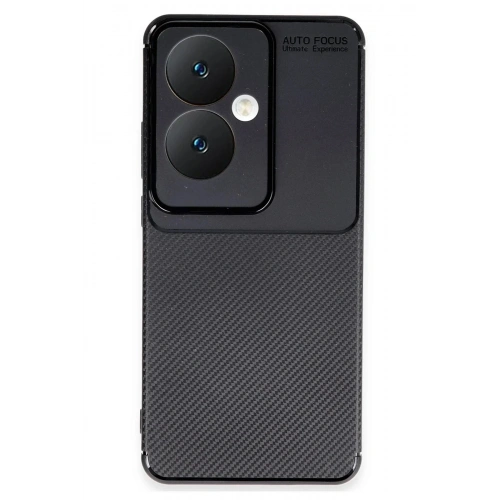 Mey İthalat®   Reno 11F Kılıf Auto Focus Karbon Kapak - Siyah