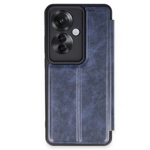Mey İthalat®   Reno 11F Kılıf Flip Cover - Lacivert