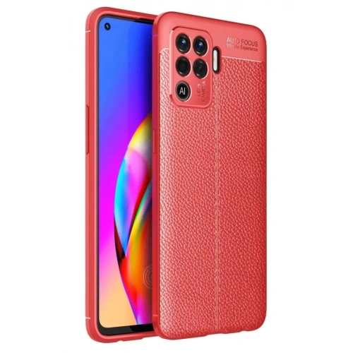 Mey İthalat®   Reno 5 Lite Kılıf Auto Focus Kapak - Kırmızı