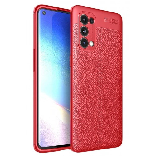 Mey İthalat®   Reno 5 Pro Kılıf Auto Focus Kapak - Kırmızı
