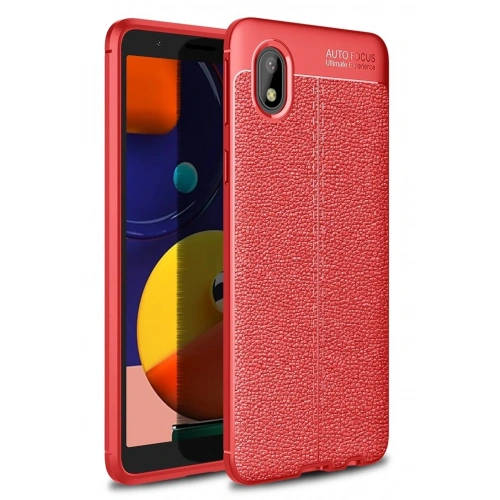 Mey İthalat®  Samsung Galaxy A01 Core Kılıf Auto Focus Kapak - Kırmızı