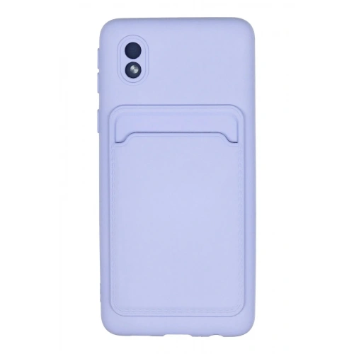 Mey İthalat®  Samsung Galaxy A01 Core Kılıf Kelvin Kartvizitli Silikon - Lila