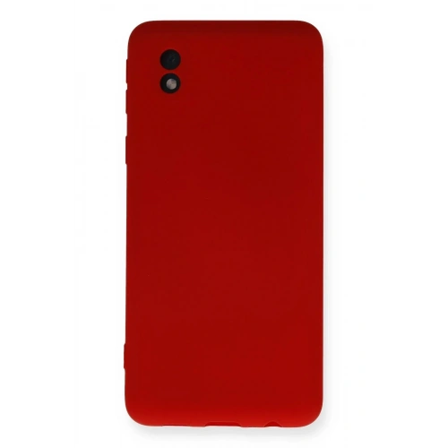 Mey İthalat®  Samsung Galaxy A01 Core Kılıf Nano içi Kadife Silikon - Kırmızı
