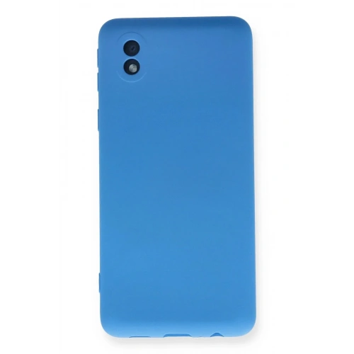 Mey İthalat®  Samsung Galaxy A01 Core Kılıf Nano içi Kadife Silikon - Mavi