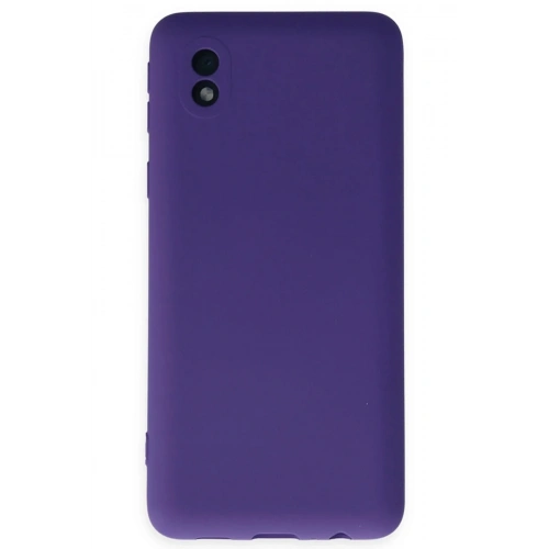 Mey İthalat®  Samsung Galaxy A01 Core Kılıf Nano içi Kadife Silikon - Mor