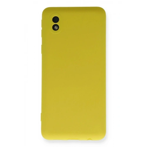 Mey İthalat®  Samsung Galaxy A01 Core Kılıf Nano içi Kadife Silikon - Sarı