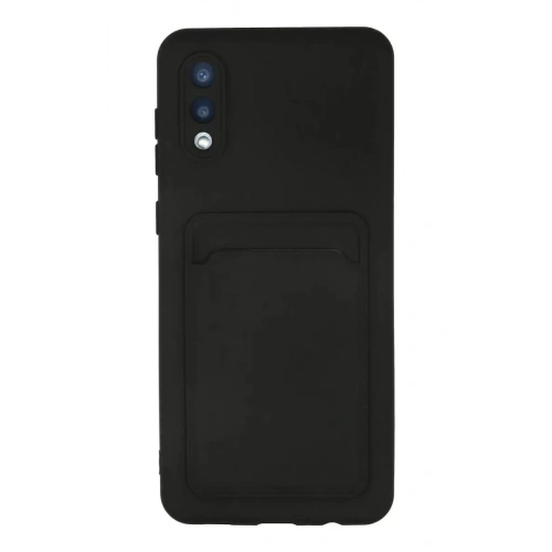 Mey İthalat®  Samsung Galaxy A02 Kılıf Kelvin Kartvizitli Silikon - Siyah
