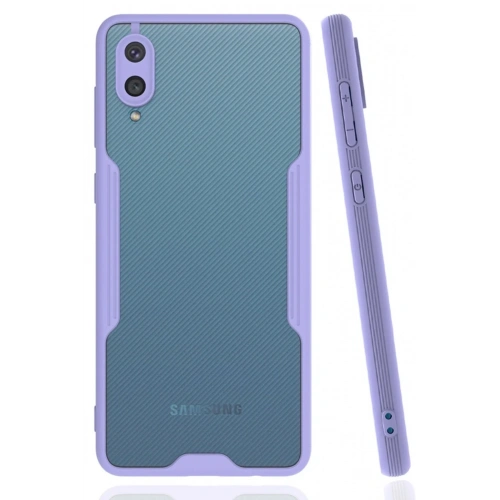 Mey İthalat®  Samsung Galaxy A02 Kılıf Platin Silikon - Lila