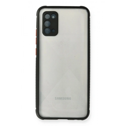 Mey İthalat®  Samsung Galaxy A02S Kılıf Miami Şeffaf Silikon - Siyah