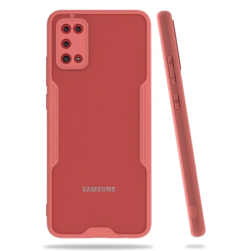 Mey İthalat®  Samsung Galaxy A02S Kılıf Platin Silikon - Pembe