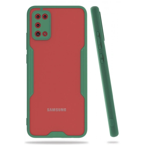Mey İthalat®  Samsung Galaxy A02S Kılıf Platin Silikon - Yeşil