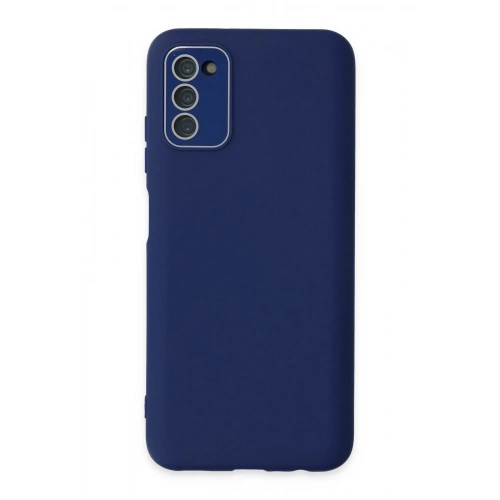 Mey İthalat®  Samsung Galaxy A03S Kılıf Lansman Glass Kapak - Sky Blue