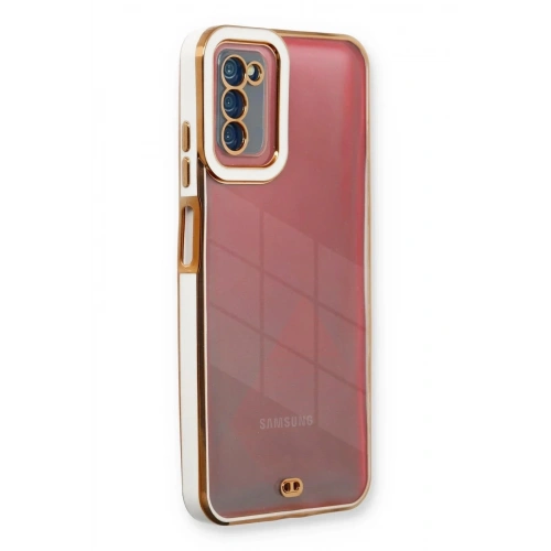 Mey İthalat®  Samsung Galaxy A03S Kılıf Liva Lens Silikon - Beyaz